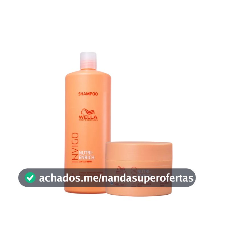 Kit Nutri-Enrich Shampoo 1L e Máscara 150ml - Wella