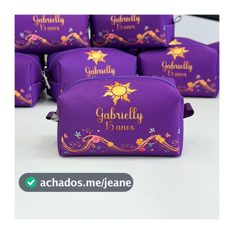 15 Bolsinhas Necessaire Personalizada Box P lembrancinhas aniversário Enrolados Rapunzel