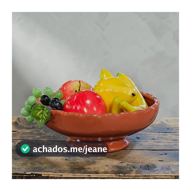 Fruteira Renda Feita em Cerâmica Decoração de Mesa Cozinha e Suporte de Frutas