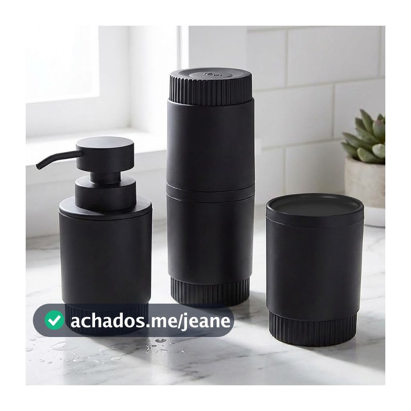 Kit de Banheiro 3 Itens Lavabo Decoração Dórica Utilidade Domestica