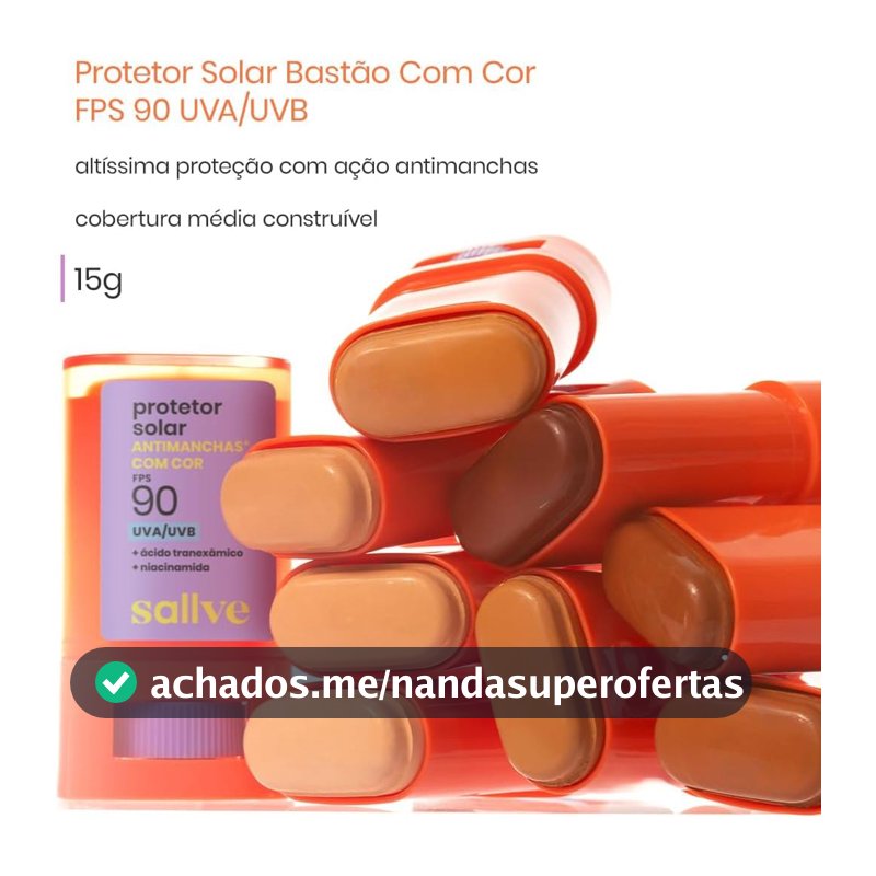 Sallve Solar Pro tector Bastante Antimachas FPS 90 Com Cor 2-15g