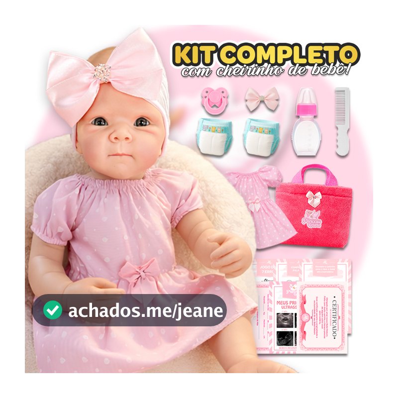 Bebe Reborn Boneca 100% Silicone Menina Real Com Enxoval