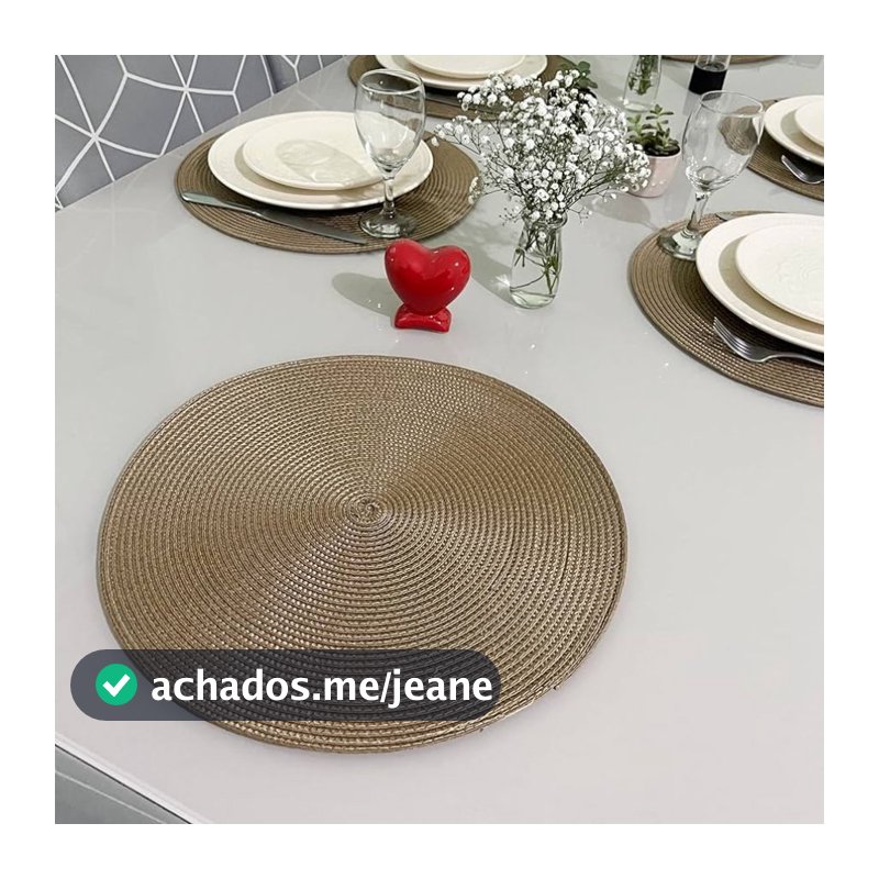 Kit 4 ou 6 Jogo Americano Souplast Redondo Jantar Mesa Posta Cozinha 38cm