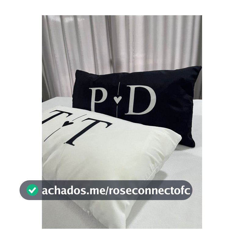 Capa de Almofadas Letras Iniciais Cama Casal baguete 30x50cm