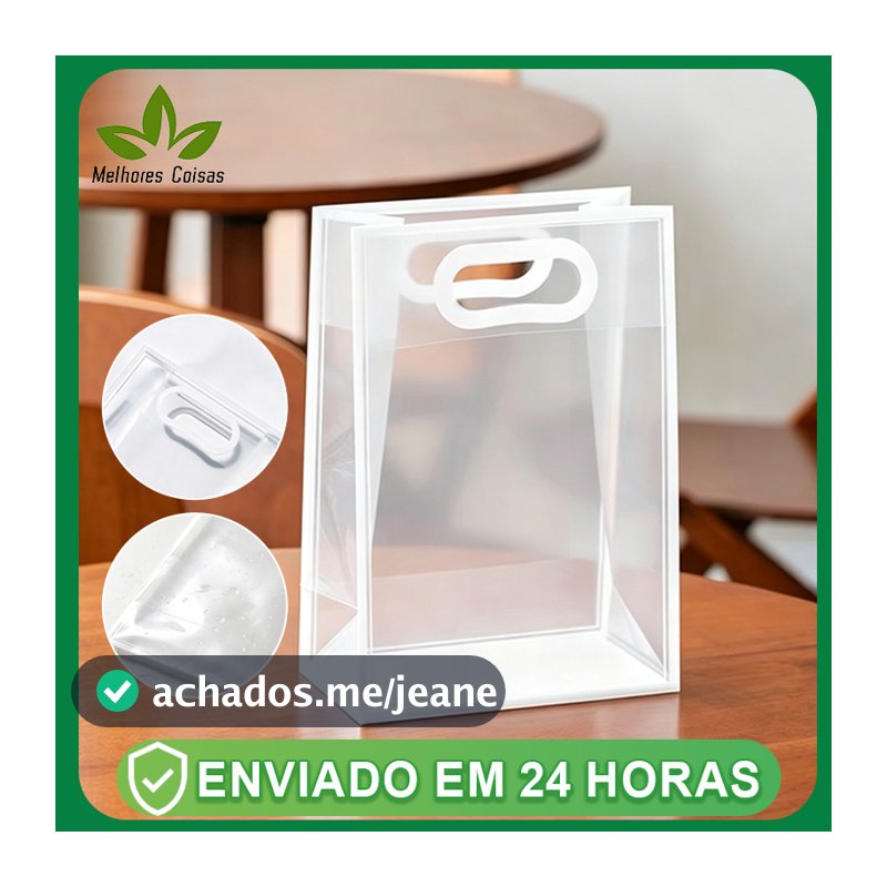 10/20/40 unidades Sacola Transparente PVC com Alça  Casamentos e Bolsa De Lembrança De Aniversário Infantil