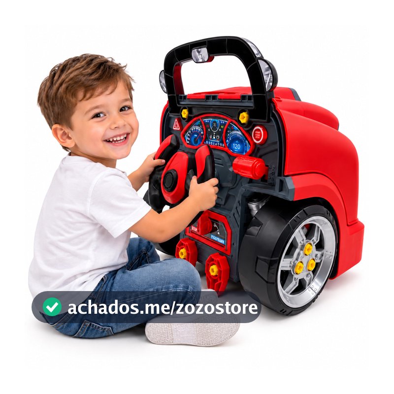Motor De Caminhão Monta Desmonta Brinquedo C/ Luzes E Sons