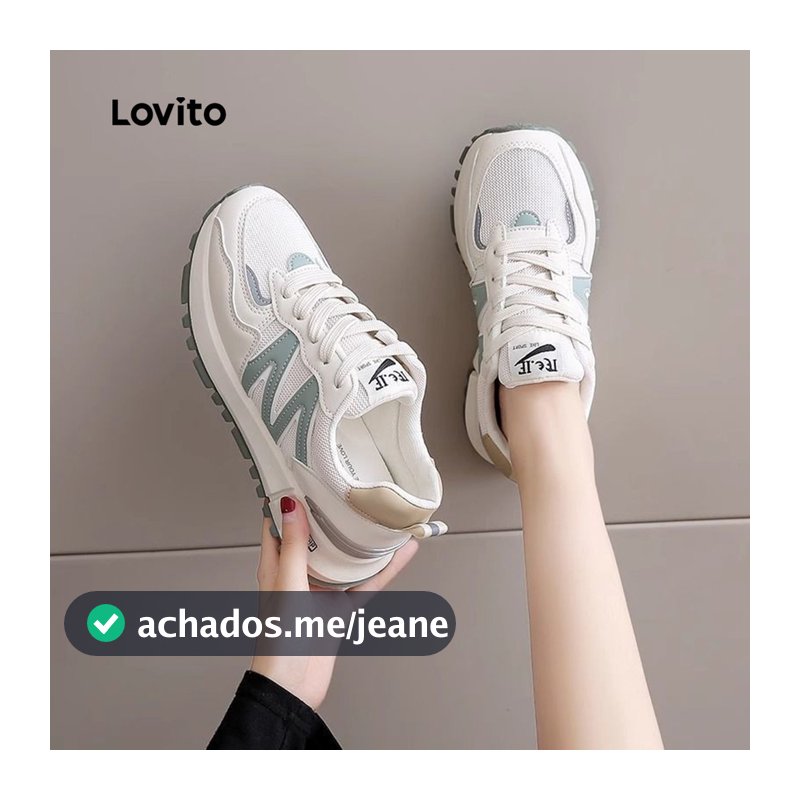 Lovito Tênis Casuais Coreanos Para Uso Diário E Atividades Ao Ar Livre Para Mulheres LFA97146