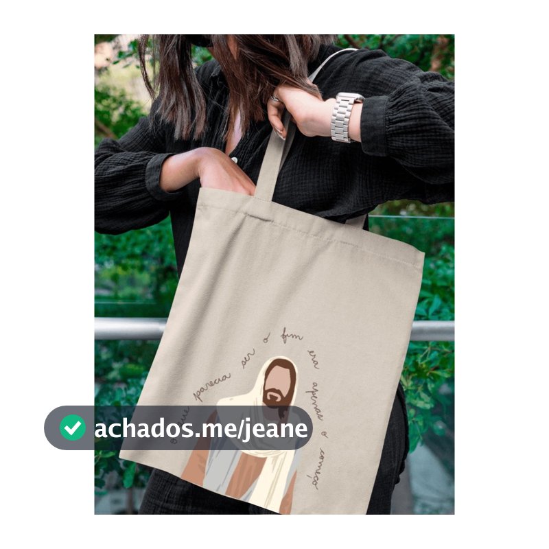 Bolsa Sacola Ecobag 100% algodão Estampada Frase Cristã O Que Parecia Ser O Fim...35x40