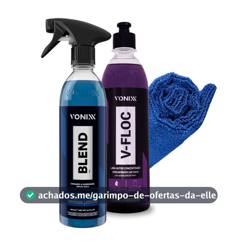 Cera Blend Spray Carnauba Vonixx Shampoo V-floc Toalha Microfibra