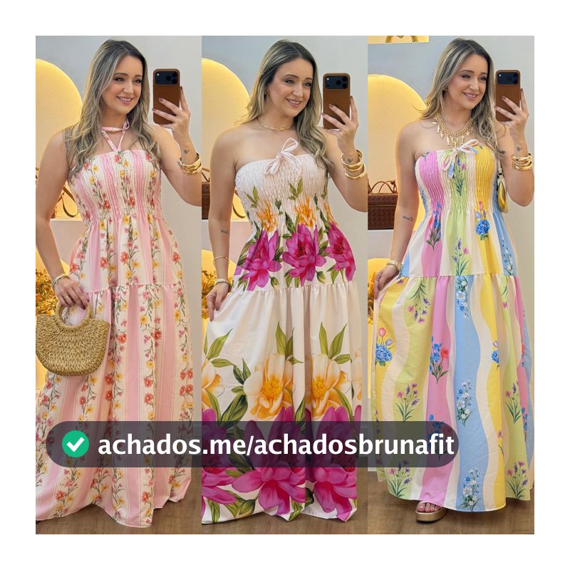Vestido Feminino Longo Camadas Serena Tecido Duna Tendencia Lançamento 2026