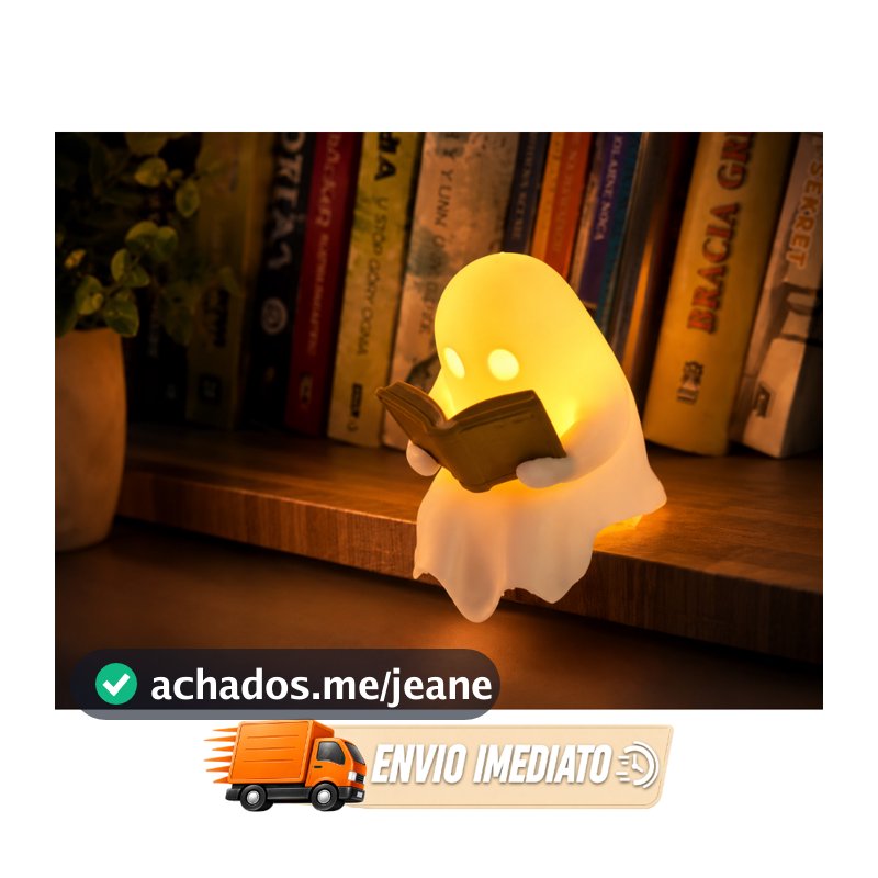 Luminária Fantasminha Leitor  - Decoração Geek