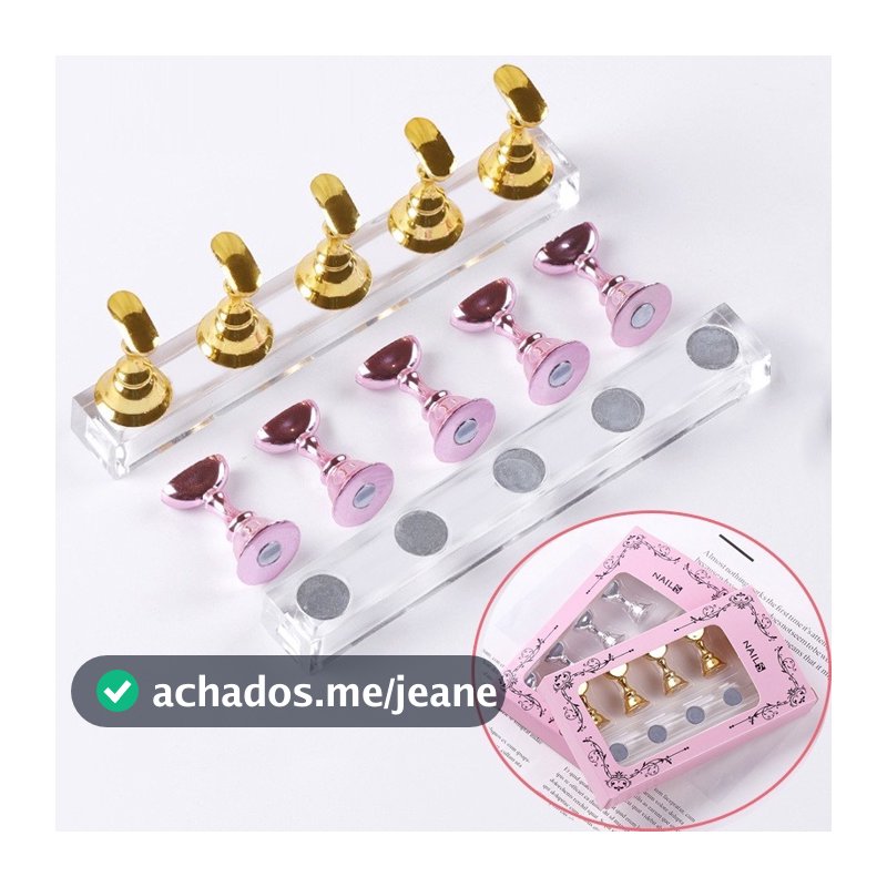Expositor de Unha Tabuleiro Xadrez 5pçs Magnético Para Manicure