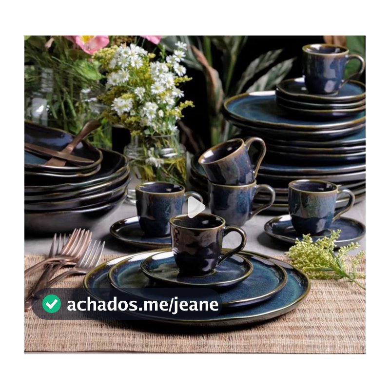 Jogo de Jantar com   6-10- 18- 20- 30-40 Peças Cerâmica Stoneware Bio Oceano Porto Brasil. !!BRINDE MOLHEIRA!!