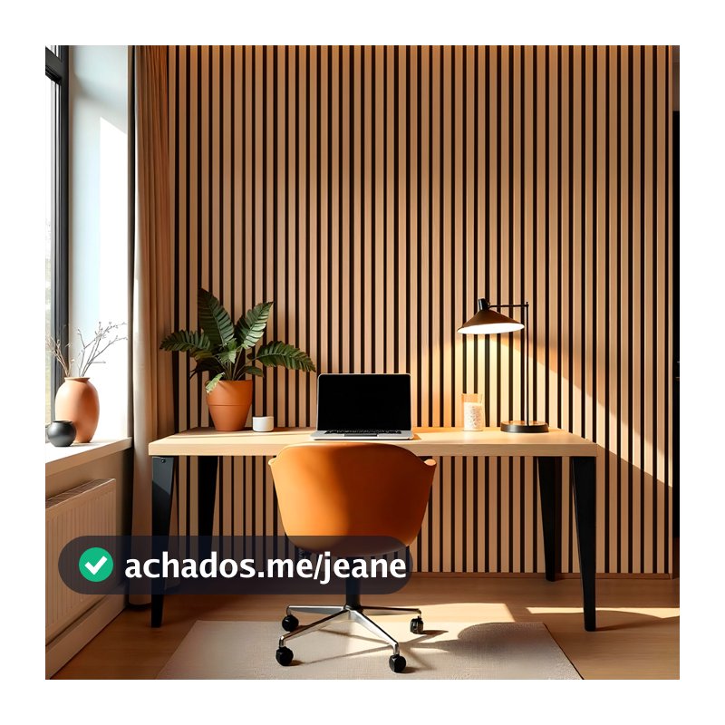Painel Ripado Flexível Decorativo Amadeirado 10 cm x 2,5 Metros - Cor: Amêndoa