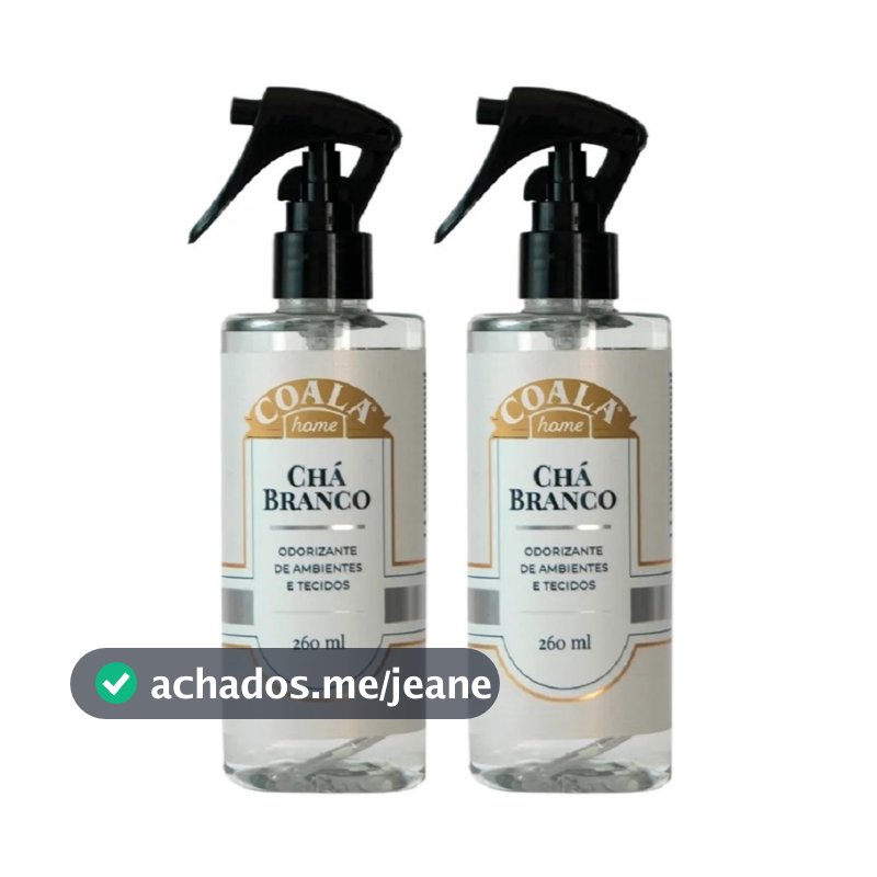 Kit 2 Coala Odorizante de Ambientes e Tecidos 260ML - Chá Branco