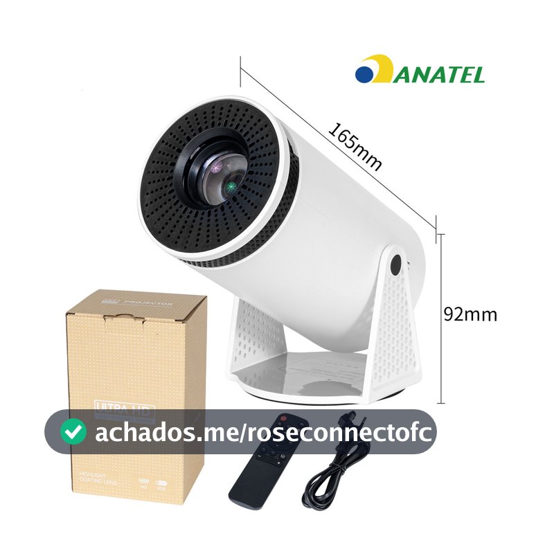 Projetor HY300 Magcubic 4K HD WiFi Bluetooth Até 150 Polegadas Bivolt Celular TV Box Xbox PS5 PC Cinema Portátil