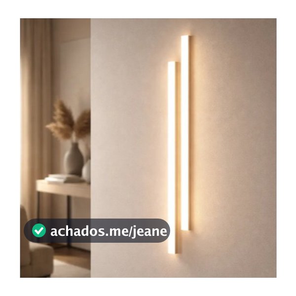 Luminaria Plafon Arandela Led Duplo Minimalista Linear 1m Sobrepor