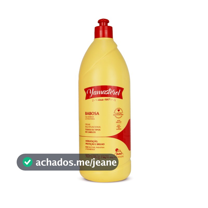 Yamasterol Babosa E D-Pantenol  900ml - Reparaçao Capilar