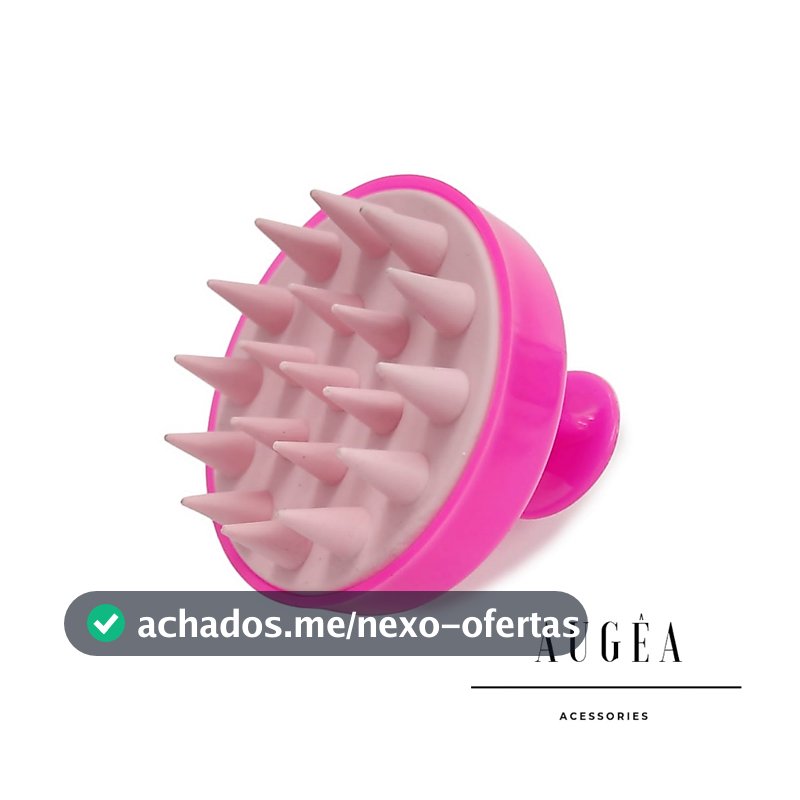 Escova Massageadora Capilar Silicone Antiqueda