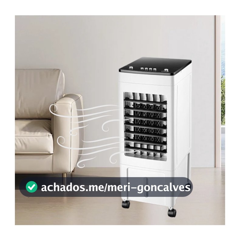 Climatizador Portátil Evaporativo – 3 Velocidades Ventilador Torre Duplo com Umidificador 9L