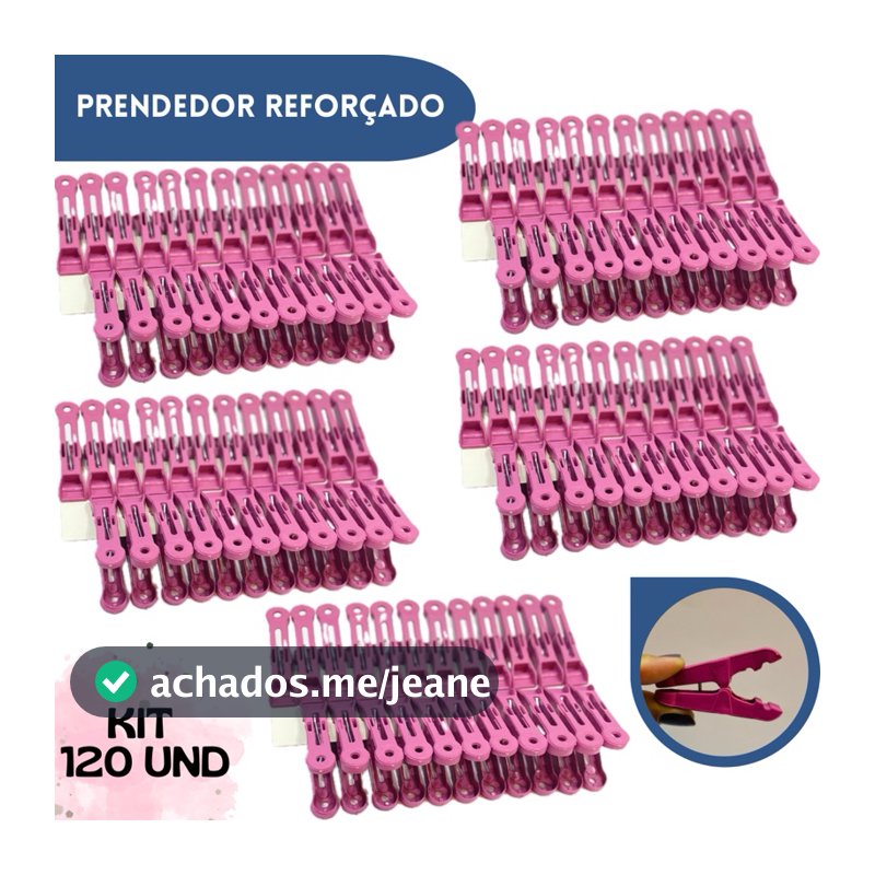 KIT 120 Prendedor Reforçado de roupa, Pregador Reforçado de roupa para varal
