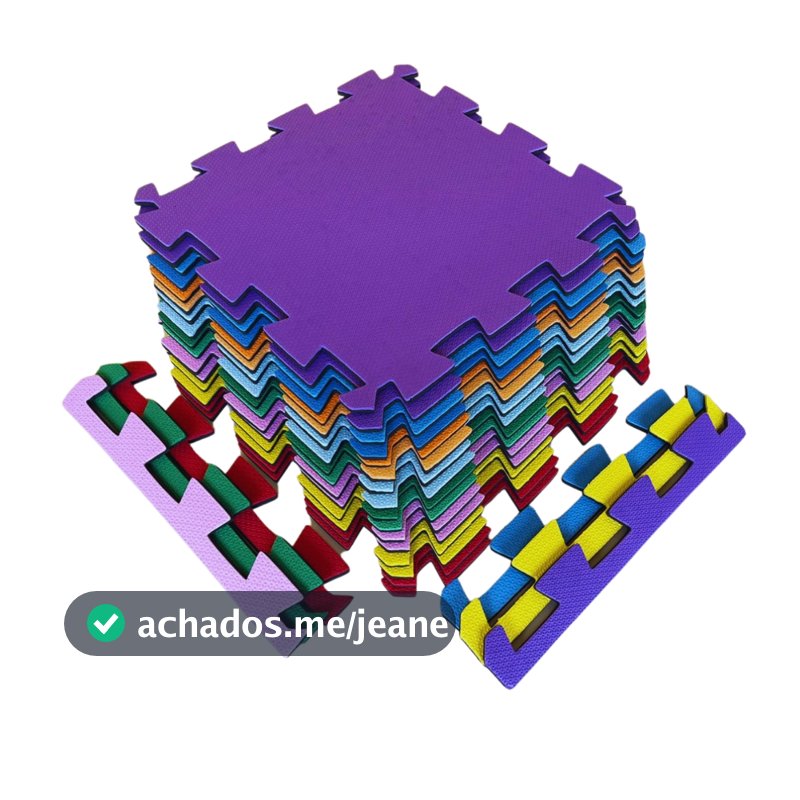 Kit 25 Tatames 50x50 10mm - Colorido Economico