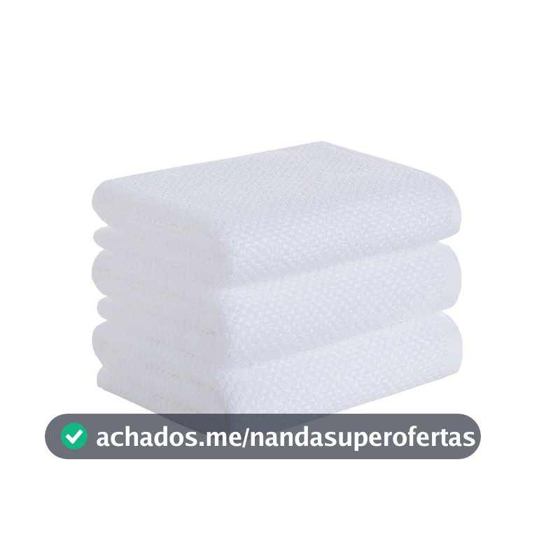 Jogo de Toalhas Buddemeyer Gourmet Quadriculado Pano de Copa Branco 3 peças
