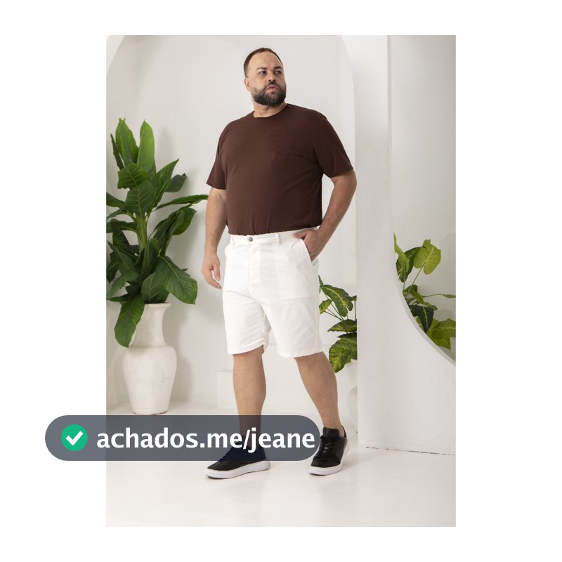 Bermuda Masculina Sarja Plus Size Premium