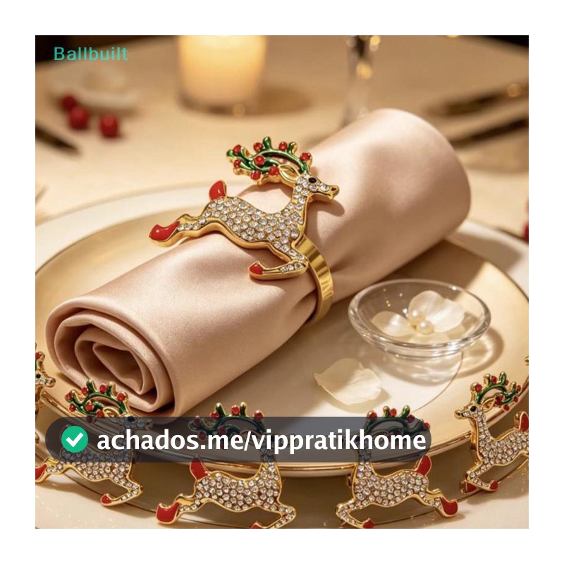 [BLU] Anéis De Guardanapo De Natal Floco De Neve Estilo Árvore Porta-Guardanapos Duráveis Presente Ideal Para Entusiasta