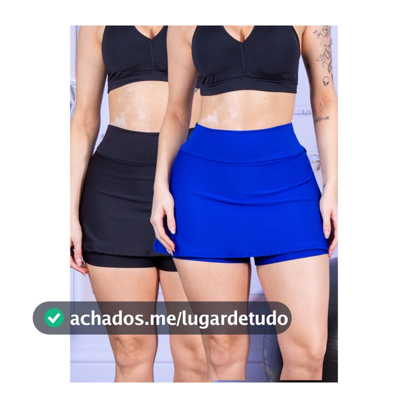 Kit 2 Short Saia Fittness Academia Shortinhos Tapa Bumbum