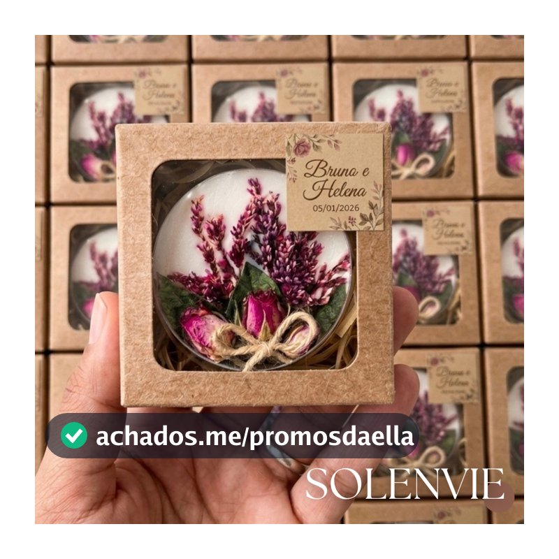 20/50 Lembrancinhas Personalizadas Sabonetes Artesanais Caixinhas Floral– Casamento Noivado Aniversário Chá de Bebê