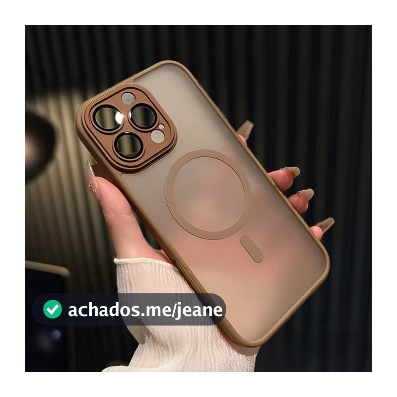 Capa Magsafe Para iPhone 11 12 13 14 15 16 17 Pro Max / 17 Air / 16E Magnética Fosca Translúcida