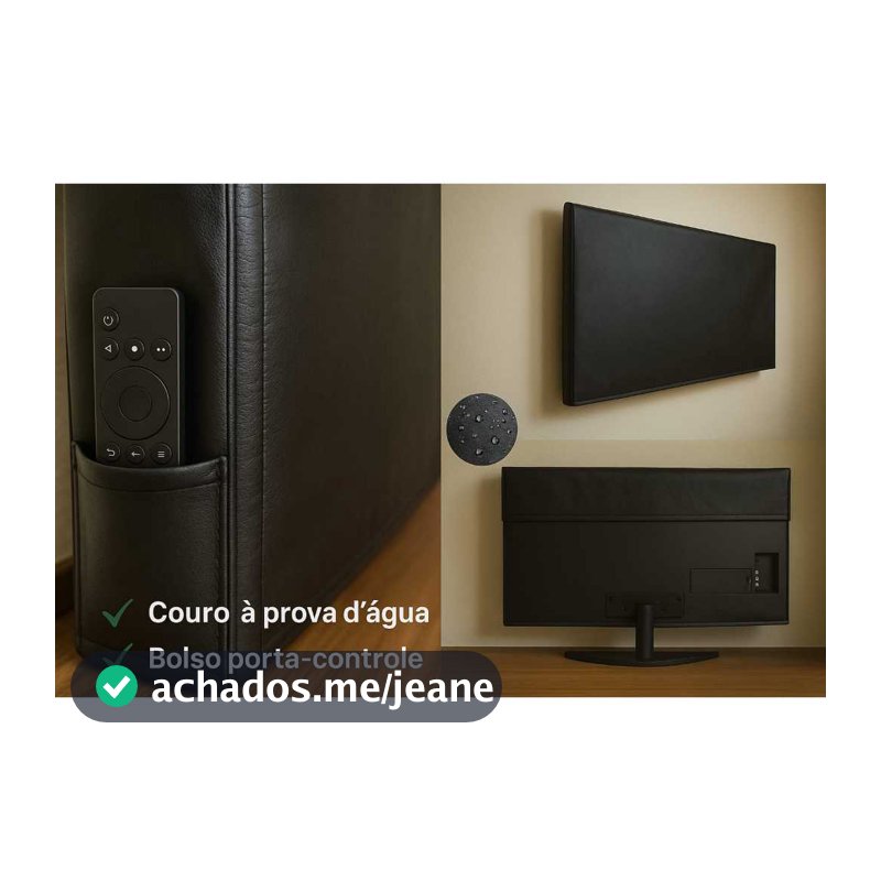Capa de TV 32 á 75 Polegadas Televisão Protetora Couro Imperméavel