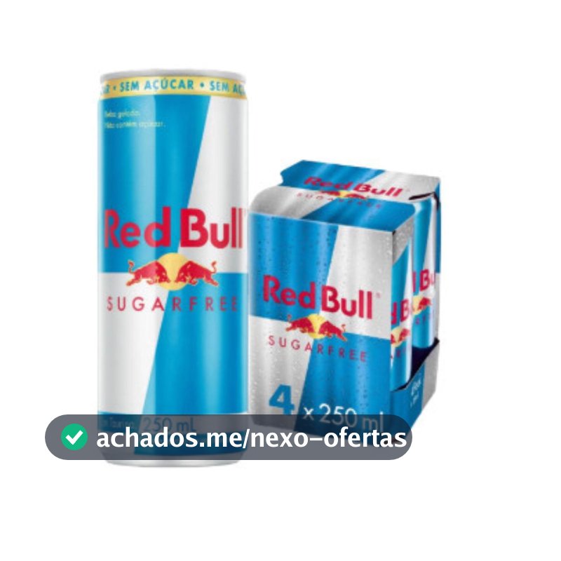 Pack 4 Latas Red Bull Energético Sugar Free Sem Açúcar 250ml
