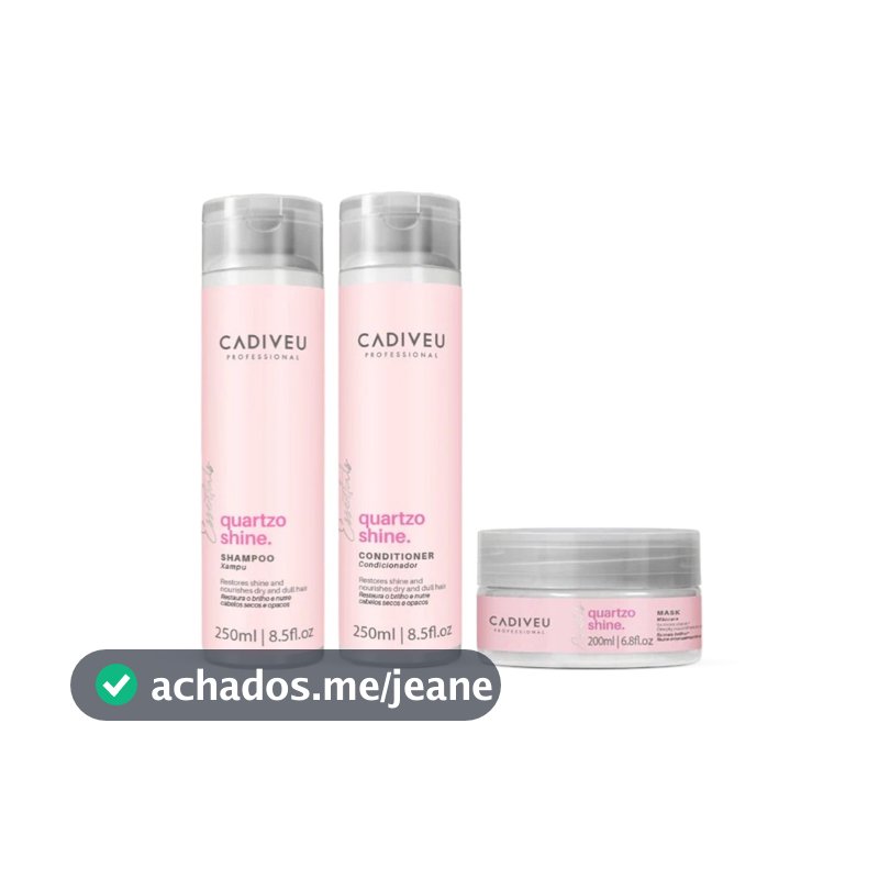 Cadiveu Kit Quartzo Shine Shampoo + Condicionador e Máscara