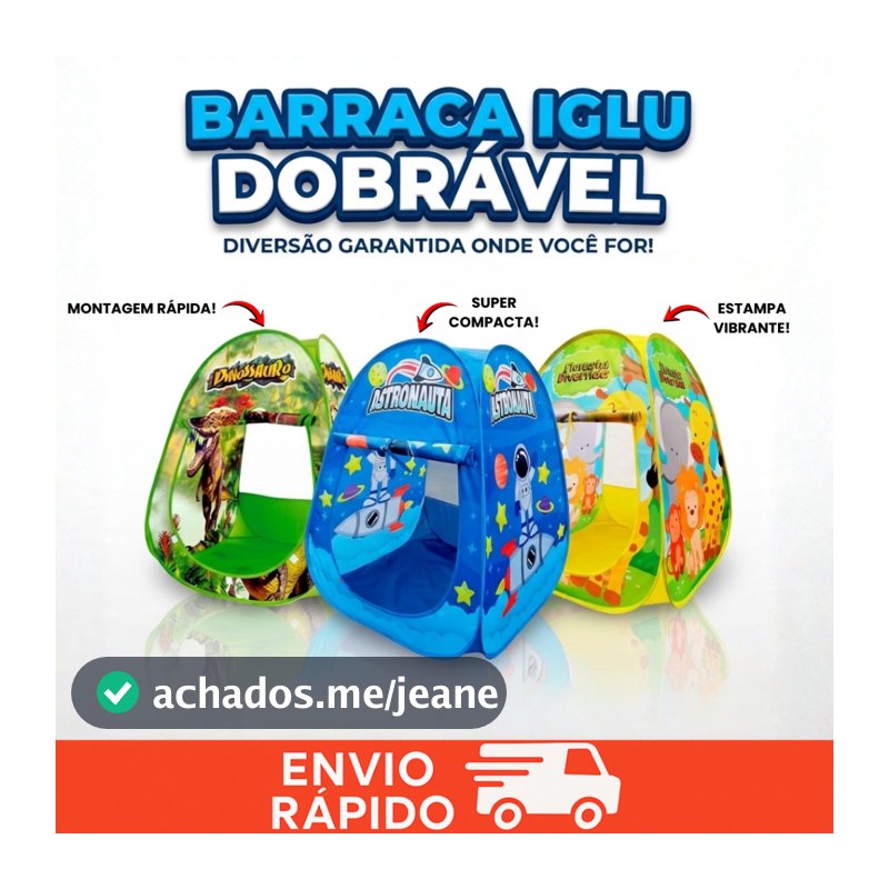 Toca Barraca Infantil Dobrável Tenda Cabana Iglu Criança Baby Modelos Divertidos DM Toys