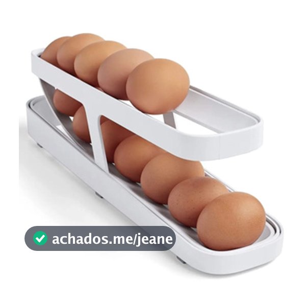 Organizador Automático De Ovos 2 Andares Dispenser Para Bancada de Cozinha Geladeira