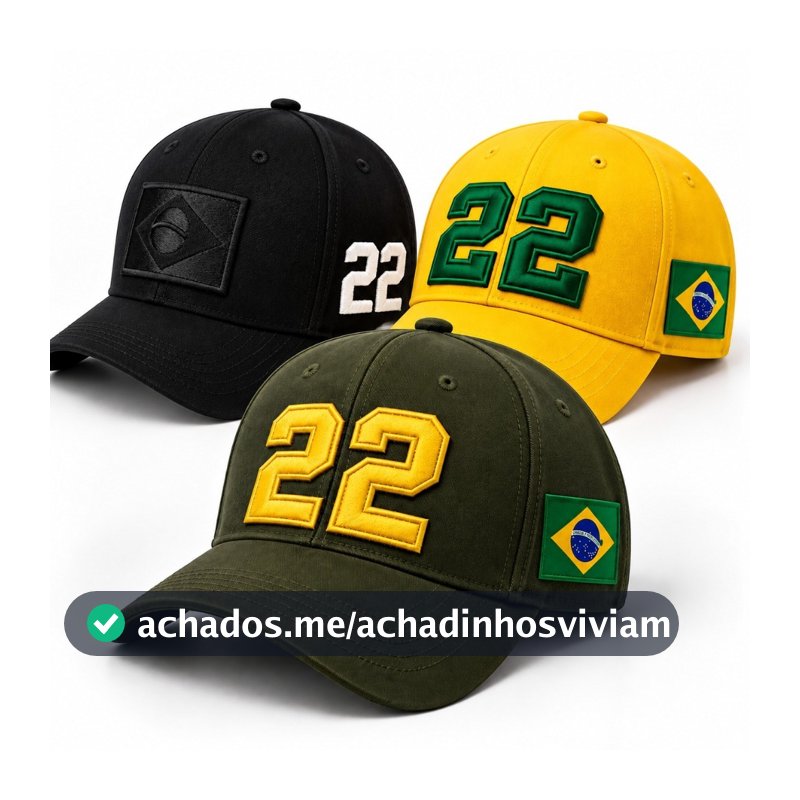 Boné Brasil Bordado Alto Relevo Qualidade Premium