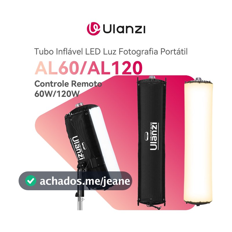 ULANZI AL60/AL120 Tubo Inflável LED Luz 60W/120W Fotografia Portátil com Controle Remoto Bi-Color