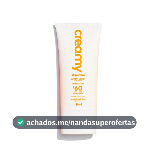 Protetor Solar Facial - FPS60 - Watery Lotion - Creamy Skincare - 50ml
