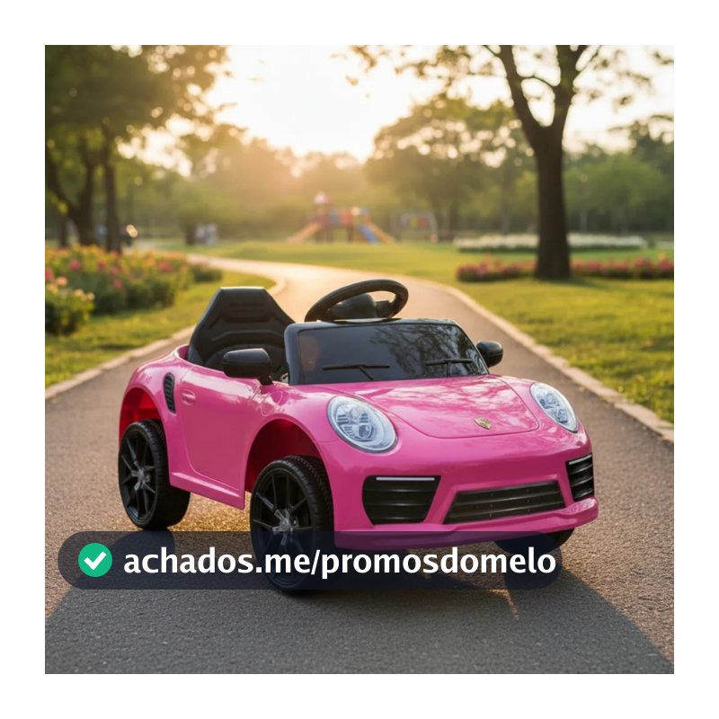 Carro Carrinho Elétrico Infantil com Controle Remoto Luz Som Buzina Até 30kg