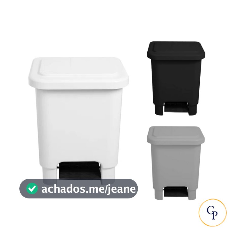 Lixeira 15 Litros com Pedal – Cesto Reforçado Multiuso | Para Banheiro, Cozinha e Decoração