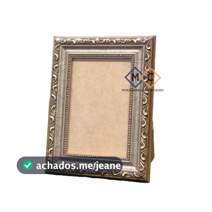 Porta Retrato 10x15 13x18 15x21 20x25 - 3cm Dourado com Prata Provençal (ref 00586011)