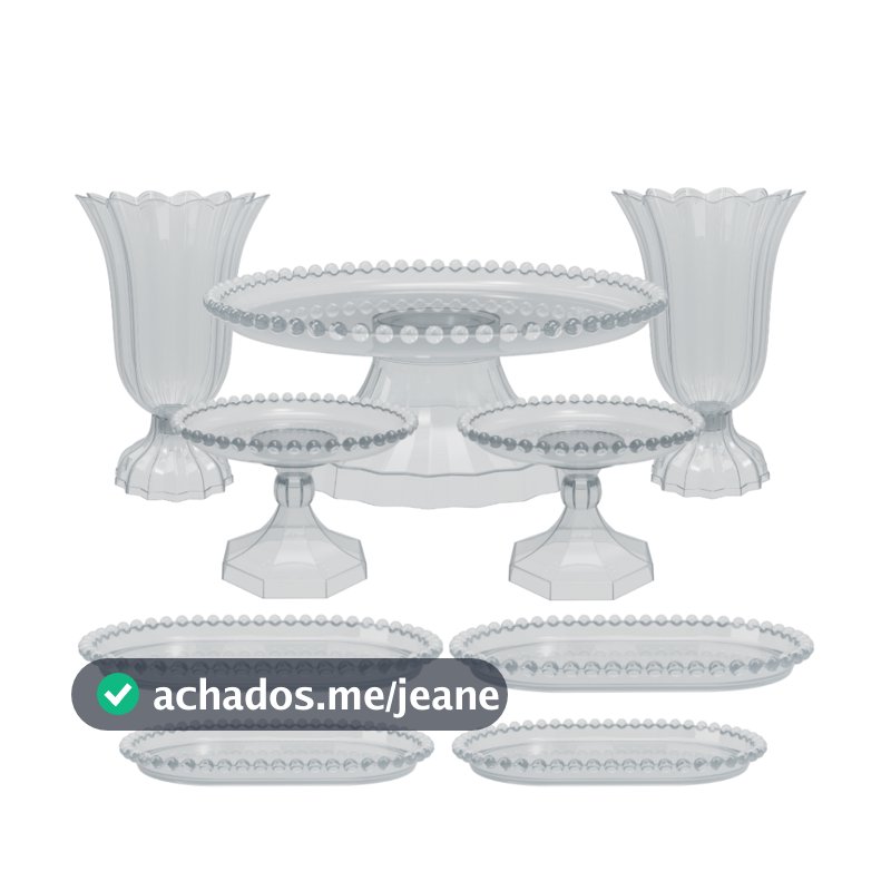 Kit Boleira 9 Peças Vasos Aniversário Festas Eventos Casamentos
