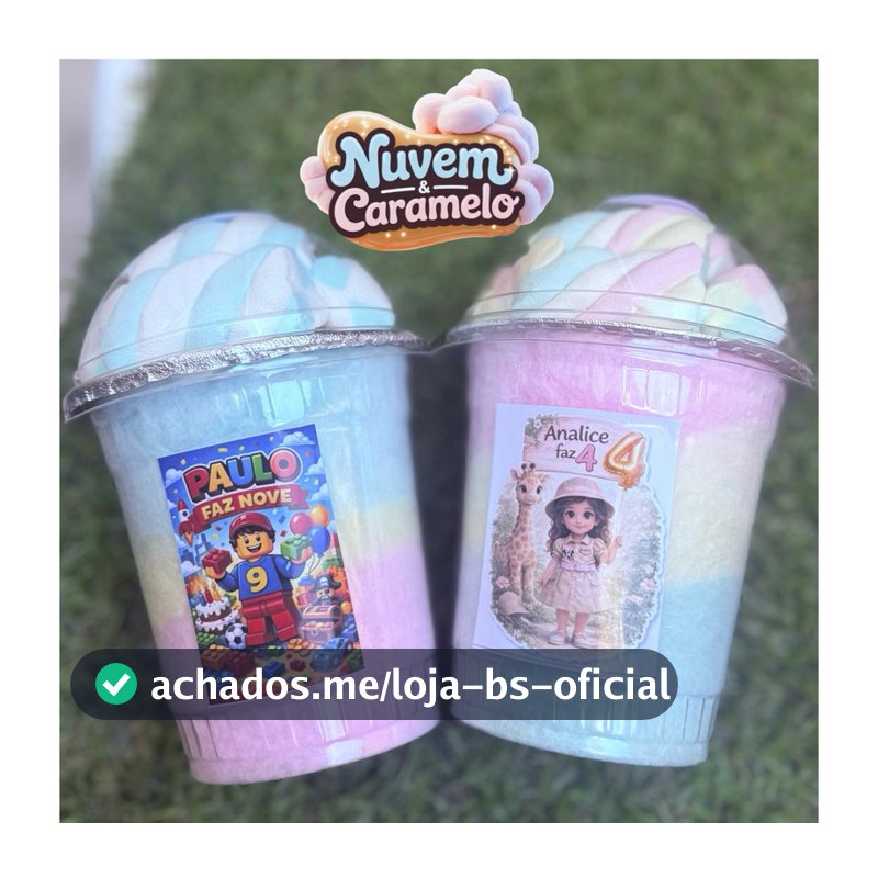 Algodão Doce de Pote com Marshmallow 5 10 15  25 unidades no Copo de 440 ml Kit Doces para Festa