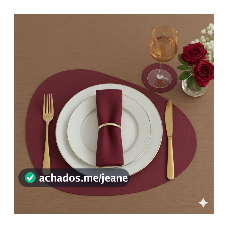 Kit Souplast Jogo americano para mesa+ porta copos 2 , 4, 6,8 ou 10 kits