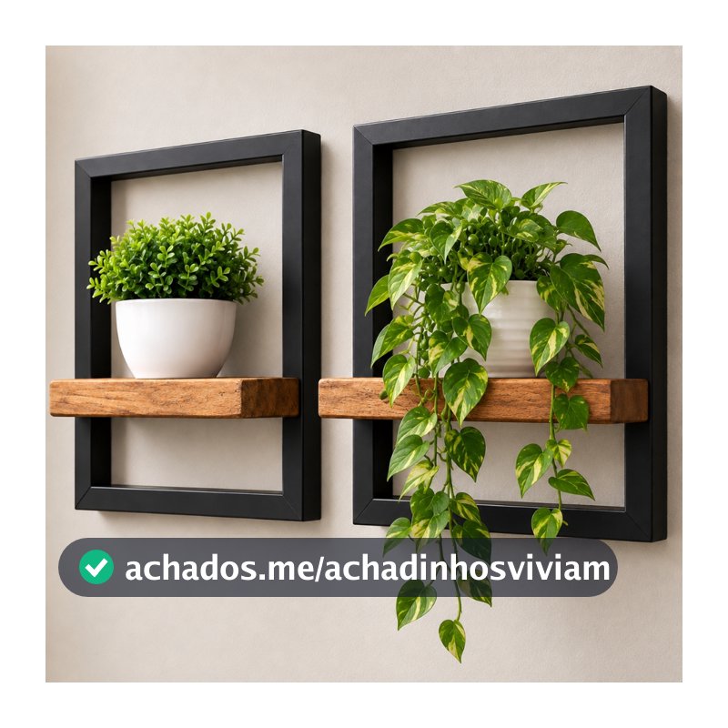 Prateleira Nicho Industrial de Parede em Ferro | Quadro Decorativo para Sala, Quarto, Cozinha e Escritório