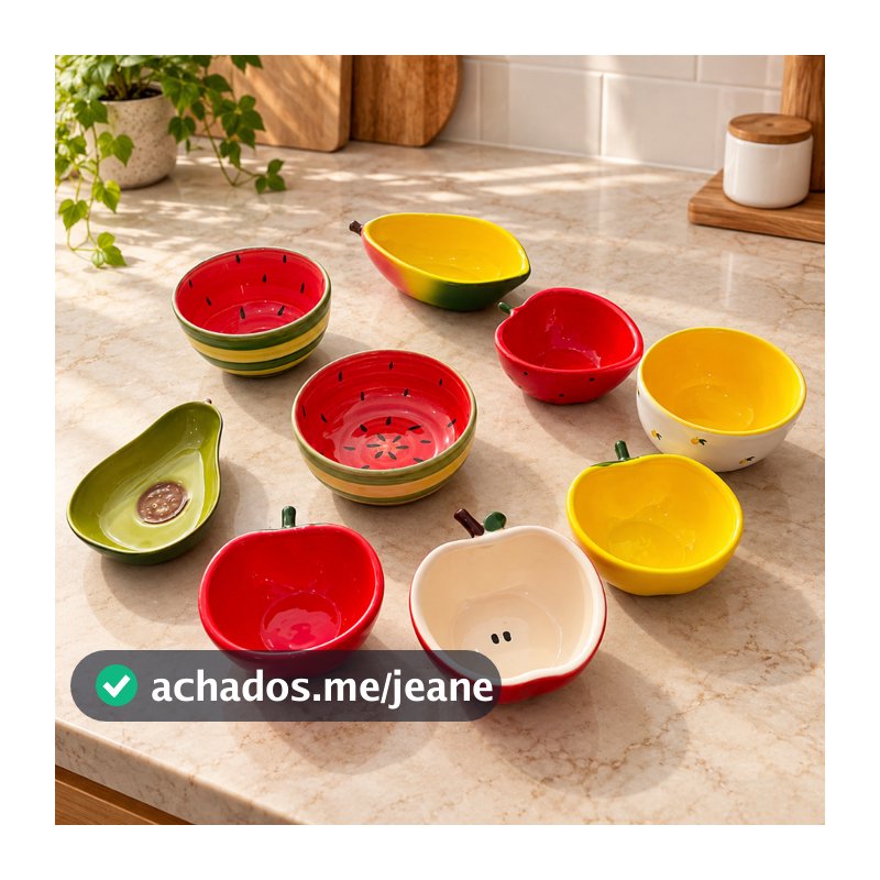 Bowl Tigelas de Cerâmica Frutas Artesanal Ideal para Frutas Sobremesas Doces