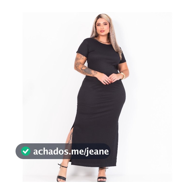 Vestido Manga Canelado Modelo Curvy Plus Size Verão Fenda Lateral Manga Curta Longo Gestante Grávida  Evangélico Modinha