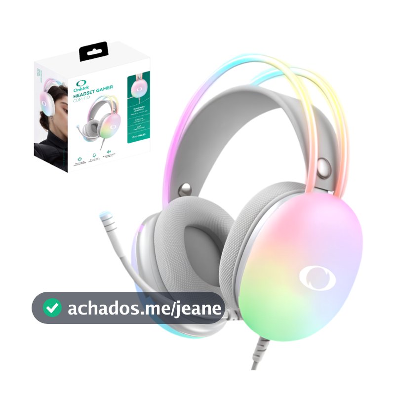 Headset Gamer RGB LED Microfone USB P2 50mm Estéreo Com Fio Para PC PS4 Xbox Notebook-Onistek